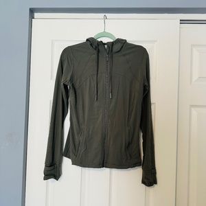 Lululemon Define Hooded Jacket Dark Green Brown 10